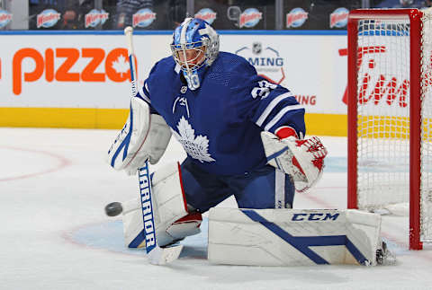 David Rittich #33 of the Toronto Maple Leafs (Photo by Claus Andersen/Getty Images)