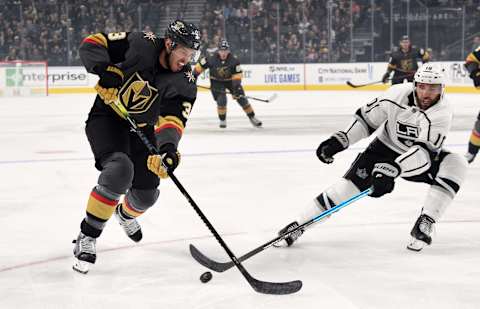 LAS VEGAS, NEVADA – SEPTEMBER 27: Brayden McNabb #3 of the Vegas Golden Knights skates during the first period against the Los Angeles Kings at T-Mobile Arena on September 27, 2019 in Las Vegas, Nevada. (Photo by David Becker/NHLI via Getty Images)