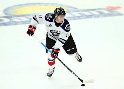 HAMILTON, ON – JANUARY 16: Alexis Lafreniere #11 of Team White skates during warm up for the 2020 CHL/NHL Top Prospects Game against Team Red at FirstOntario Centre on January 16, 2020 in Hamilton, Canada. (Photo by Vaughn Ridley/Getty Images)