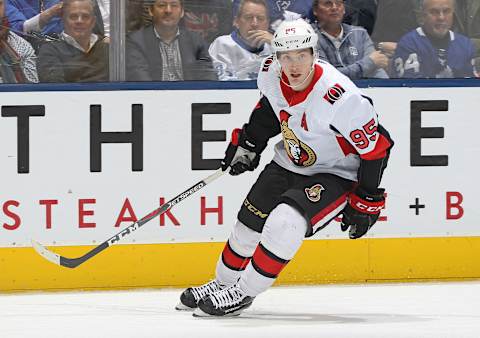 Matt Duchene #95 of the Ottawa Senators. (Photo by Claus Andersen/Getty Images)