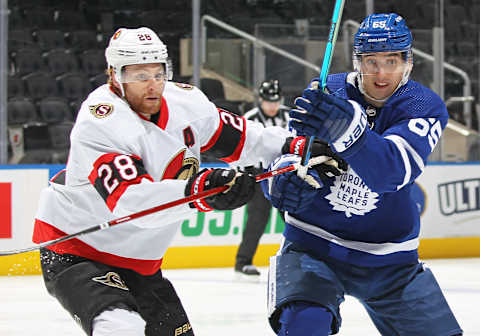 TORONTO, ON – JANUARY 1: Connor Brown #28 of the Ottawa Senators  . (Photo by Claus Andersen/Getty Images)