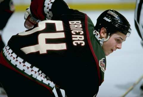 Daniel Briere of the Phoenix Coyotes: (Jed Jacobsohn /Allsport)