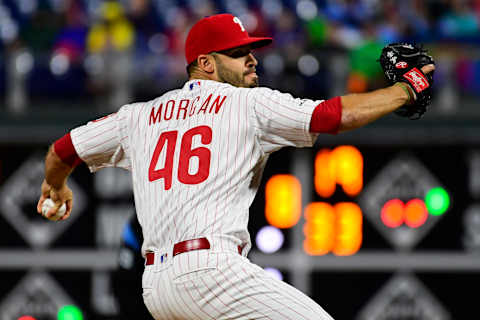 In the bullpen, Klentak will have hard decisions but Morgan won’t be one of them. Photo by Corey Perrine/Getty Images.