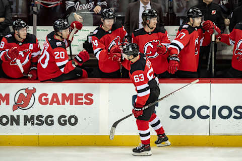 New Jersey Devils left wing Jesper Bratt (63): John Jones-USA TODAY Sports