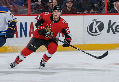 Vitaly Abramov #85, Ottawa Senators (Photo by Andre Ringuette/NHLI via Getty Images)