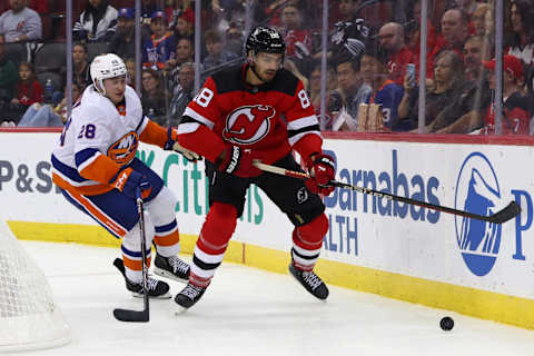 New Jersey Devils defenseman Kevin Bahl (88): Ed Mulholland-USA TODAY Sports