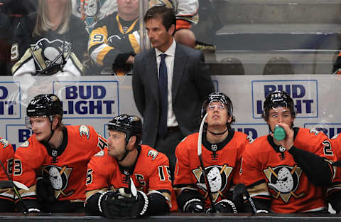 Head coach Dallas Eakins of the Anaheim Ducks (Photo by Sean M. Haffey/Getty Images)