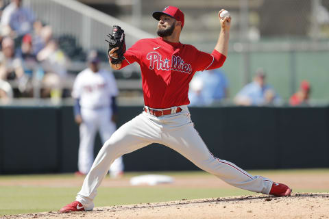 Morgan’s first 2020 appearance for the Phillies means he’ll probably be on the Opening Day roster. Photo by Michael Reaves/Getty Images.