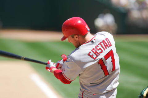 Darin Erstad , Los Angeles Angels (Photo by Don Smith/MLB Photos via Getty Images)