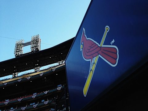 ST LOUIS, MO – OCTOBER 27: (EDITORS NOTE: This image was processed using digital filters) A general view of signage prior to Game Four of the 2013 World Series between the St. Louis Cardinals and the Boston Red Sox at Busch Stadium on October 27, 2013 in St Louis, Missouri. (Photo by Ronald Martinez/Getty Images)