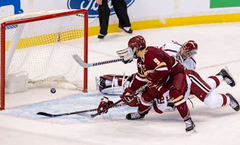 Logan Hutsko #9 (Photo by Richard T Gagnon/Getty Images)