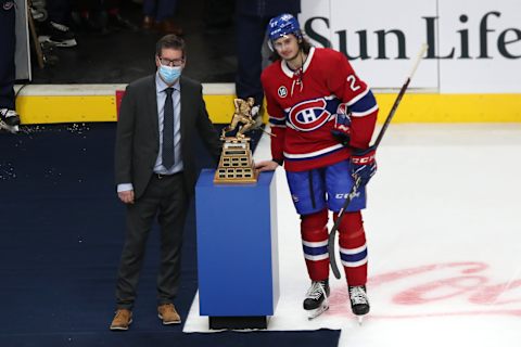 Apr 29, 2022; Montreal, Quebec, CAN; Montreal Canadiens defenseman Alexander Romanov. Mandatory Credit: Jean-Yves Ahern-USA TODAY Sports