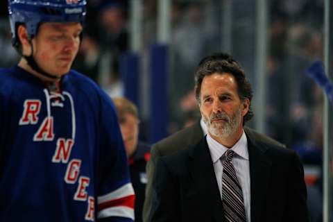 NEW YORK, NY – MAY 23: Head coach John Tortorella of the New York Rangers and Ruslan Fedotenko