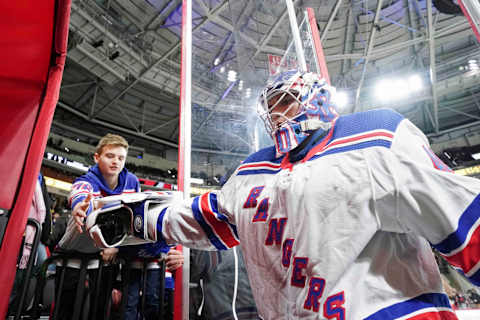 New York Rangers goaltender Alexandar Georgiev Mandatory Credit: James Guillory-USA TODAY Sports