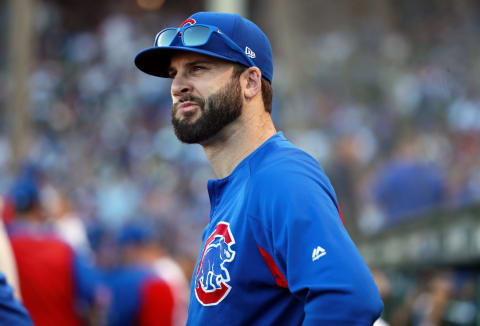 Chicago Cubs pitcher Brandon Morrow in the dugout during the sixth inning against the Cincinnati Reds at Wrigley Field in Chicago on Saturday, Sept. 15, 2018. The Cubs won, 1-0. (Nuccio DiNuzzo/Chicago Tribune/TNS via Getty Images)