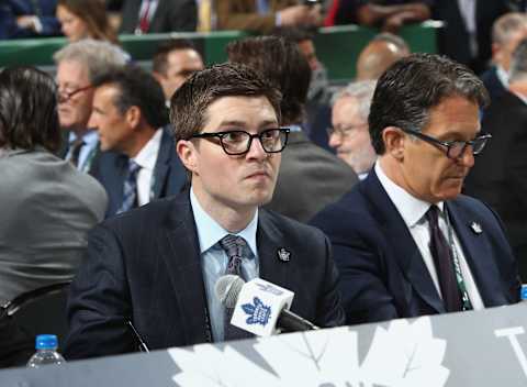 Toronto Maple Leafs – Kyle Dubas and Brendan Shanahan at the draft (Photo by Bruce Bennett/Getty Images)