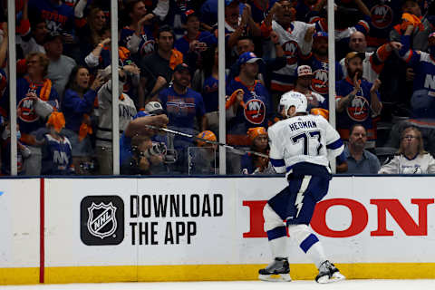 Victor Hedman #77 of the Tampa Bay Lightning. (Photo by Bruce Bennett/Getty Images)