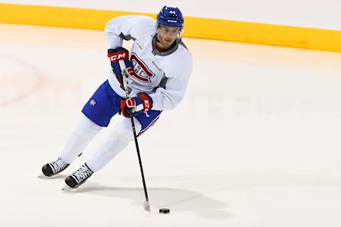 Montreal Canadiens Rookie center Ryan Poehling (44) (Photo by David Kirouac/Icon Sportswire via Getty Images)