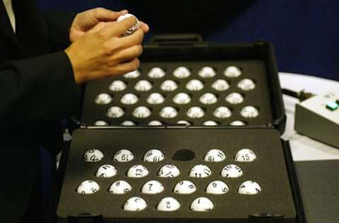 NEW YORK – JULY 22: The National Hockey League draft balls are checked prior to the lottery at the Sheraton New York Hotel and Towers on July 22, 2005 in New York City. (Photo by Andy Marlin/Getty Images for NHLI)