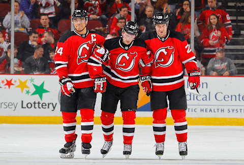 Tim Sestito #23 of the New Jersey Devils. (Photo by Jim McIsaac/Getty Images)