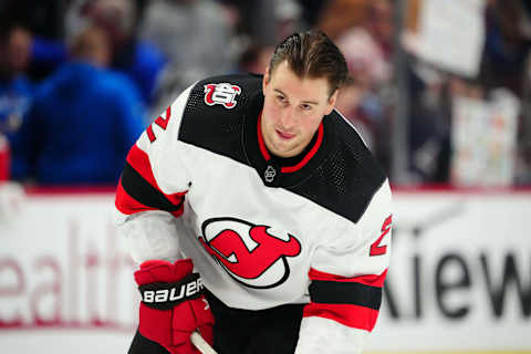 New Jersey Devils defenseman Brendan Smith (2): Ron Chenoy-USA TODAY Sports