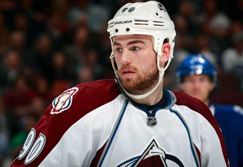 VANCOUVER, CANADA – MARCH 28: Ryan O’Reilly #90 of the Colorado Avalanche watches the play during an NHL game against the Vancouver Canucks at Rogers Arena March 28, 2013 in Vancouver, British Columbia, Canada. Vancouver won 4-1. (Photo by Jeff Vinnick/NHLI via Getty Images)