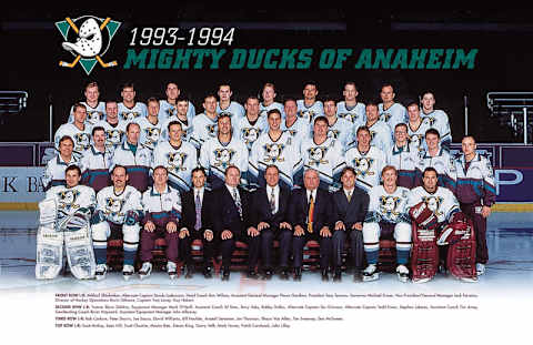 The inaugural Mighty Ducks of Anaheim/ Anaheim Ducks.