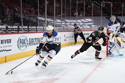 Justin Faulk #72 of the St. Louis Blues. (Photo by Christian Petersen/Getty Images)