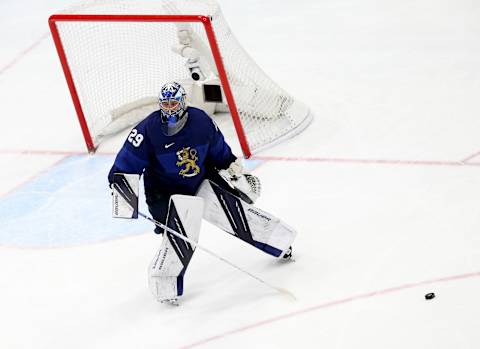 BEIJING, CHINA – FEBRUARY 20: Goalkeeper of Finland Harri Sateri  . (Photo by Jean Catuffe/Getty Images)