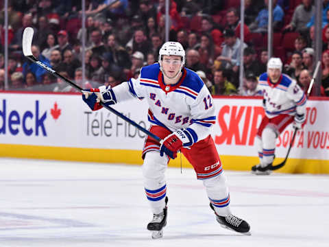 Julien Gauthier #12 of the New York Rangers. (Photo by Minas Panagiotakis/Getty Images)