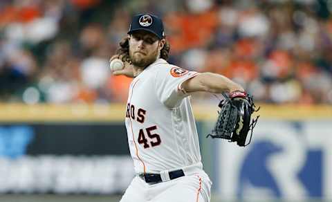 Cole is the premier free-agent starter, but a long bidding war for the expensive hurler may eliminate the Phillies from the picture. Photo by Bob Levey/Getty Images.