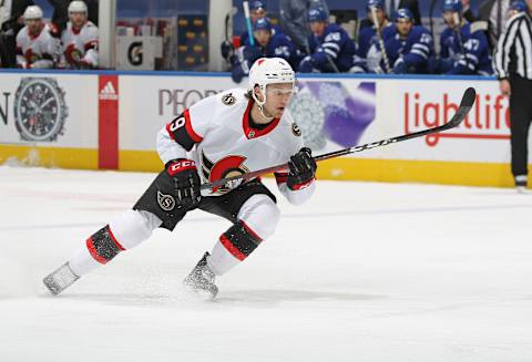 Josh Norris #9 of the Ottawa Senators. (Photo by Claus Andersen/Getty Images)