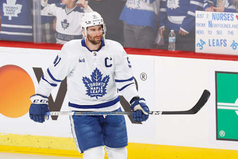 SUNRISE, FL – MAY 10: John Tavares #91 of the Toronto Maple Leafs  (Photo by Joel Auerbach/Getty Images)