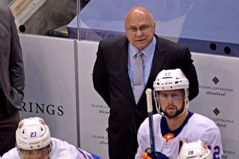 New York Islanders head coach Barry Trotz Mandatory Credit: Dan Hamilton-USA TODAY Sports