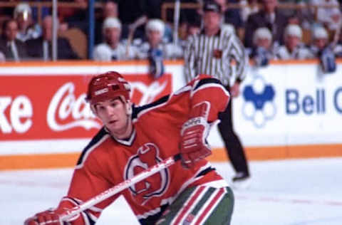 Brendan Shanahan #11 of the New Jersey Devils. (Photo by Graig Abel/Getty Images)