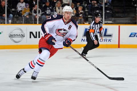 Jeff Carter of the Columbus Blue Jackets. (Photo by Frederick Breedon/Getty Images)