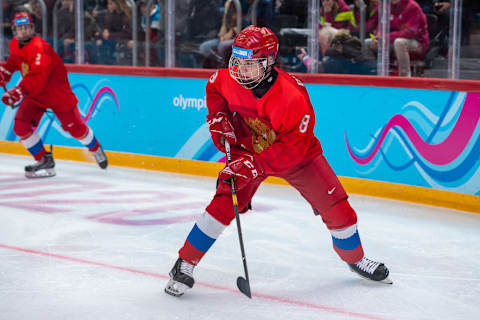 Mikhail Gulyayev of Russian Federation during Men’s 6-Team Tournament of the Lausanne 2020 Winter Youth Olympics (Photo by RvS.Media/Monika Majer/Getty Images)