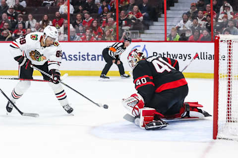 Mads Sogaard #40 of the Ottawa Senators (Photo by Chris Tanouye/Freestyle Photography/Getty Images)