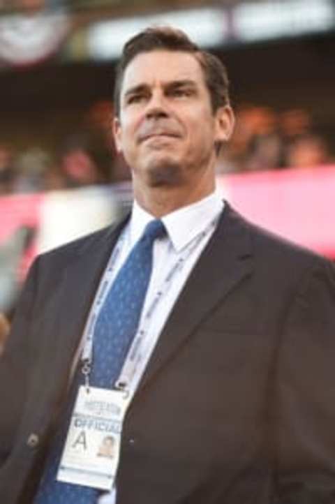 Oct 24, 2014; San Francisco, CA, USA; MLB ambassador for inclusion Billy Bean before game three of the 2014 World Series between the San Francisco Giants and the Kansas City Royals at AT&T Park. Mandatory Credit: Kyle Terada-USA TODAY Sports