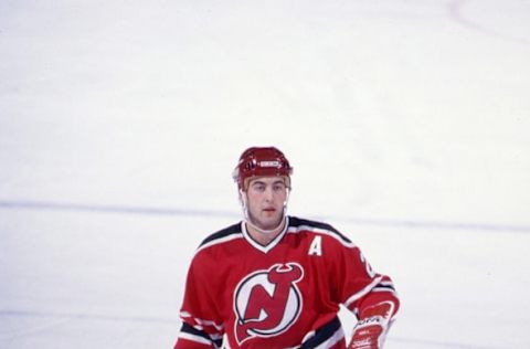 Joe Cirella #2 of the New Jersey Devils. (Photo by Bernstein Associates/Getty Images)