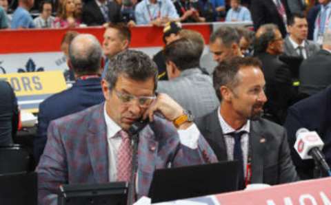 CHICAGO, IL – JUNE 24: (L-R) Marc Bergevin Montreal Canadiens (Photo by Bruce Bennett/Getty Images)