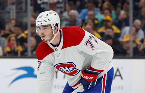 Kirby Dach #77 of the Montreal Canadiens. (Photo by Richard T Gagnon/Getty Images)