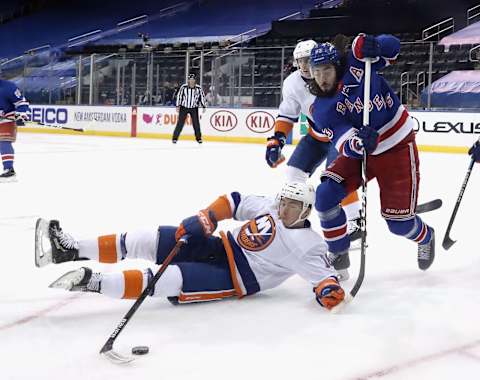 Mika Zibanejad #93 of the New York Rangers. (Photo by Bruce Bennett/Getty Images)