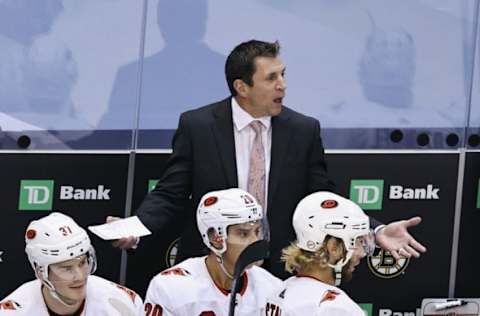 Head coach Rod Brind’Amour of the Carolina Hurricanes (Photo by Elsa/Getty Images)