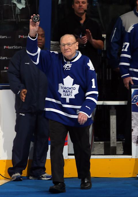 Johnny Bower #1, Toronto Maple Leafs (Photo by Abelimages/Getty Images)