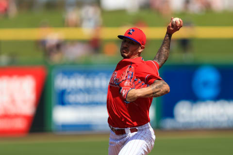 If Velasquez can’t win the Phillies five slot and provide decent outings with the Price’s help, he’ll be a late-game reliever. Photo by Carmen Mandato/Getty Images.