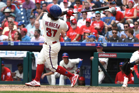 Herrera has only had a 20-day cold streak this season, and his hitting has fueled many victories. Photo by Andy Lewis/Icon Sportswire via Getty Images.