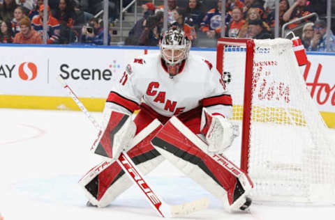 Frederik Andersen #31, Carolina Hurricanes (Photo by Lawrence Scott/Getty Images)