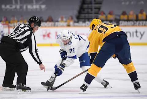 Nashville Predators center Matt Duchene (95). Mandatory Credit: Steve Roberts-USA TODAY Sports