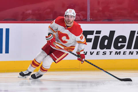 Sam Bennett #93 of the Calgary Flames (Photo by Minas Panagiotakis/Getty Images)